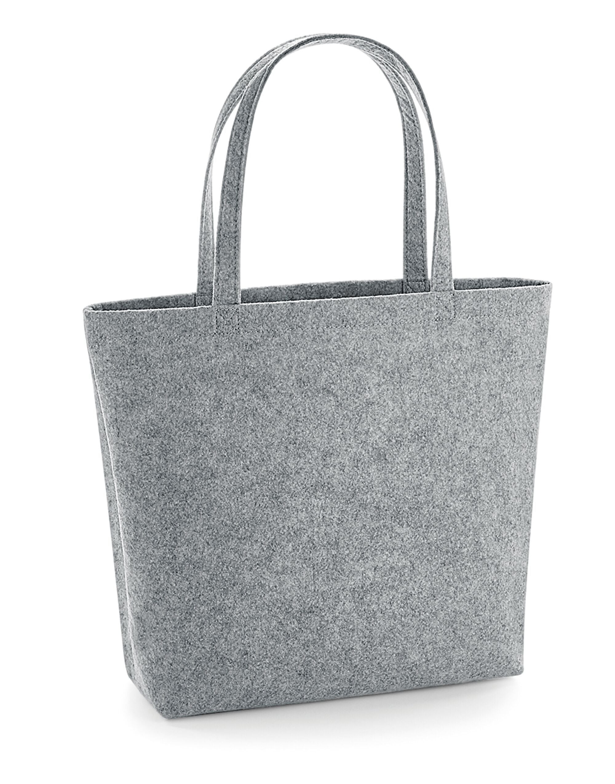 Bagbase Felt Shopper bg721 - Grey Melange O S - Customisable Bags