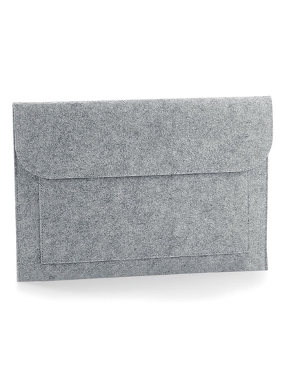 Bagbase Felt Laptop Document Slip bg726 - Grey Melange O S - Customisable Bags