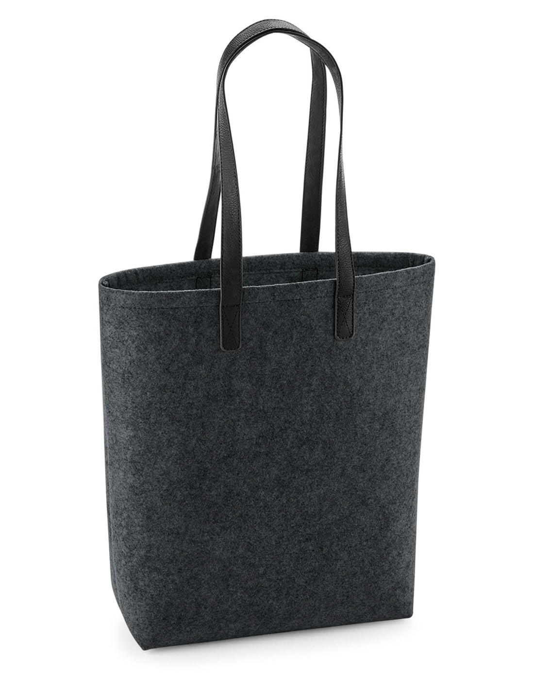 Bagbase Premium Felt Tote bg738 - Charcoal Melange Black O S - Customisable Bags