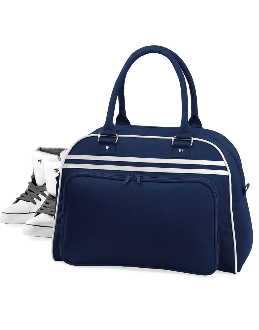 Bagbase Retro Bowling Bag bg75 - French Navy White O S - Customisable Bags