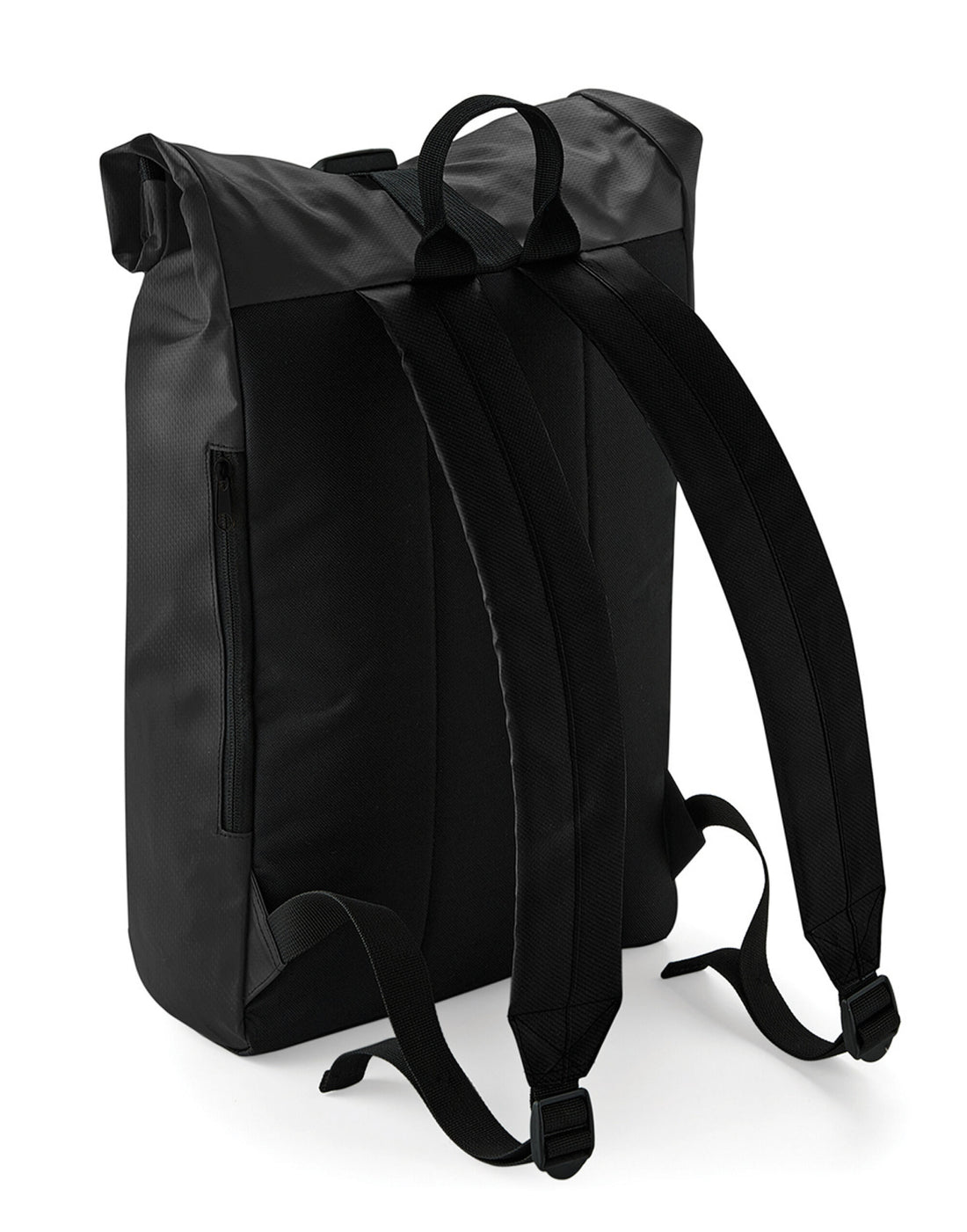 Bagbase Tarp Roll Top Backpack bg815 - Black O S - Customisable Bags