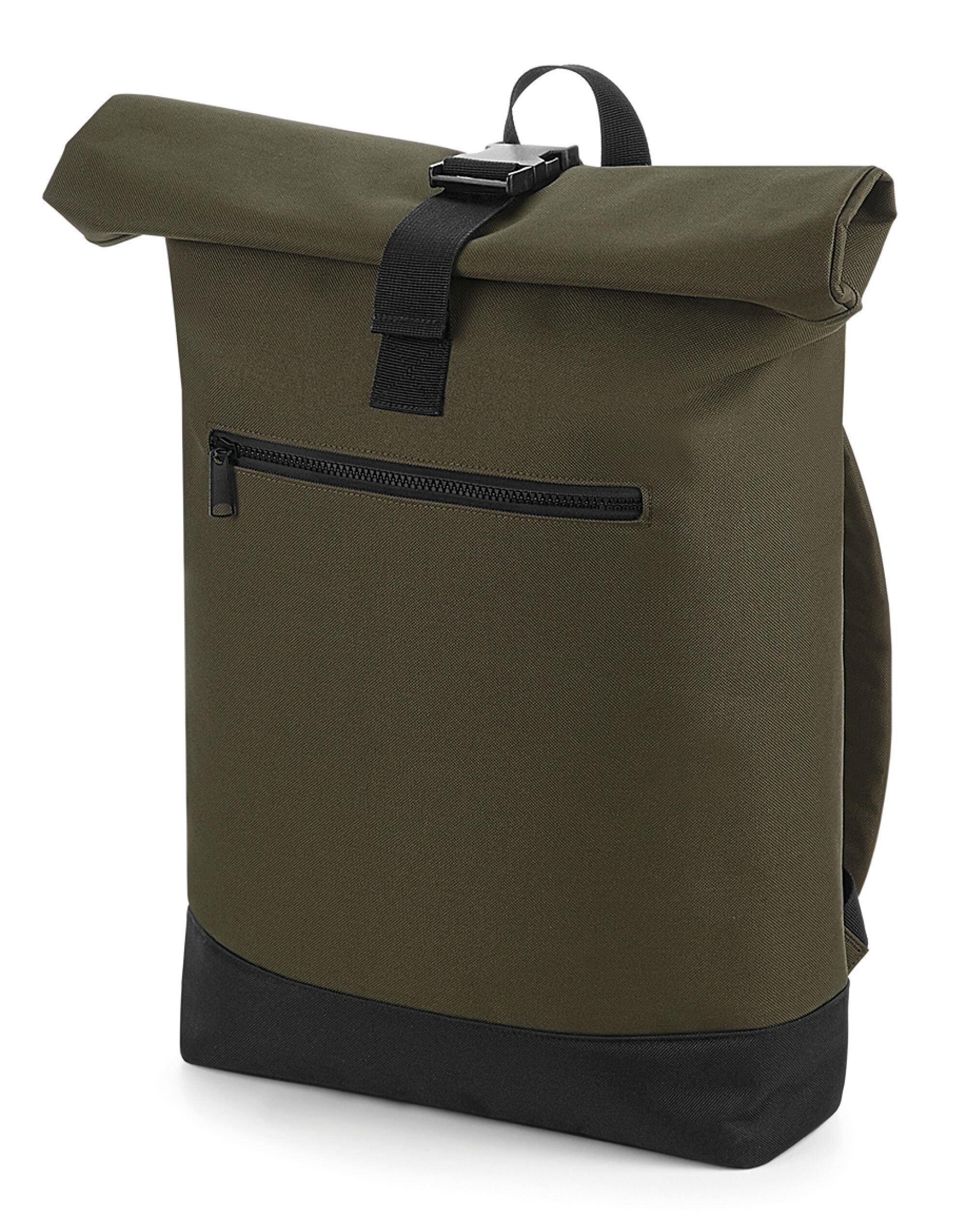 Bagbase Roll Top Backpack bg855 - Military Green O S - Customisable Bags