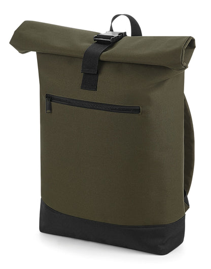 Bagbase Roll Top Backpack bg855 - Military Green O S - Customisable Bags