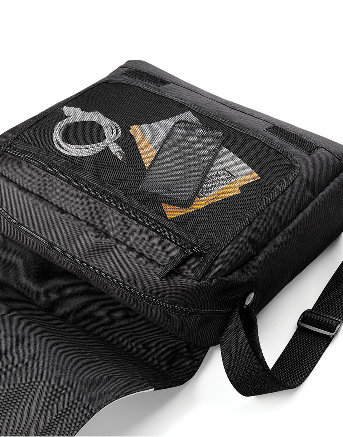 Bagbase Sublimation Messenger Bag bg965 - Black O S - Customisable Bags
