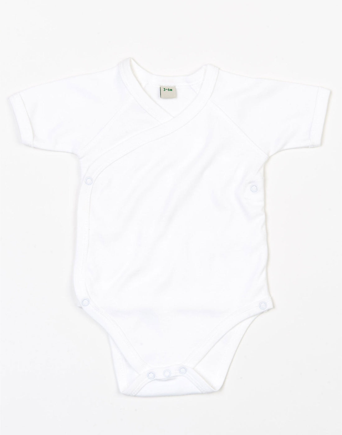 Babybugz Baby Organic Kimono Bodysuit bz05tlc - White - Customisable Babywear