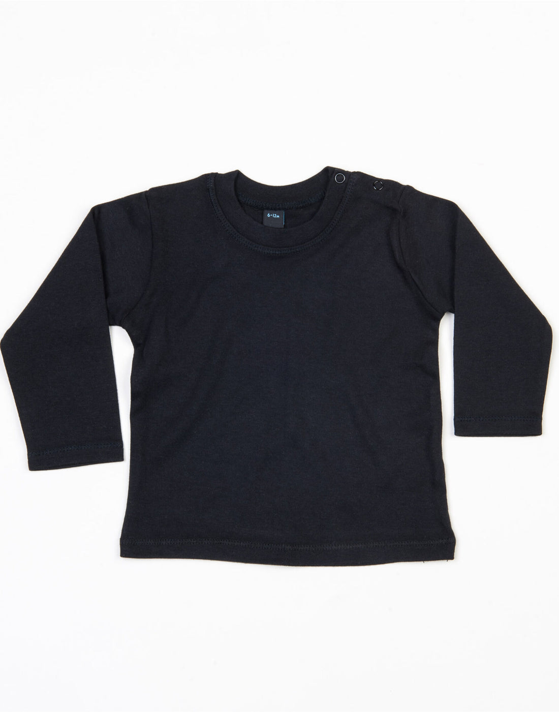 Babybugz Baby Long Sleeve T BZ11 - Black - Customisable