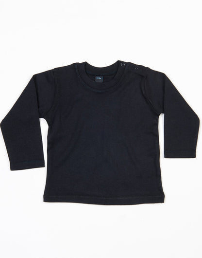 Babybugz Baby Long Sleeve T BZ11 - Black - Customisable
