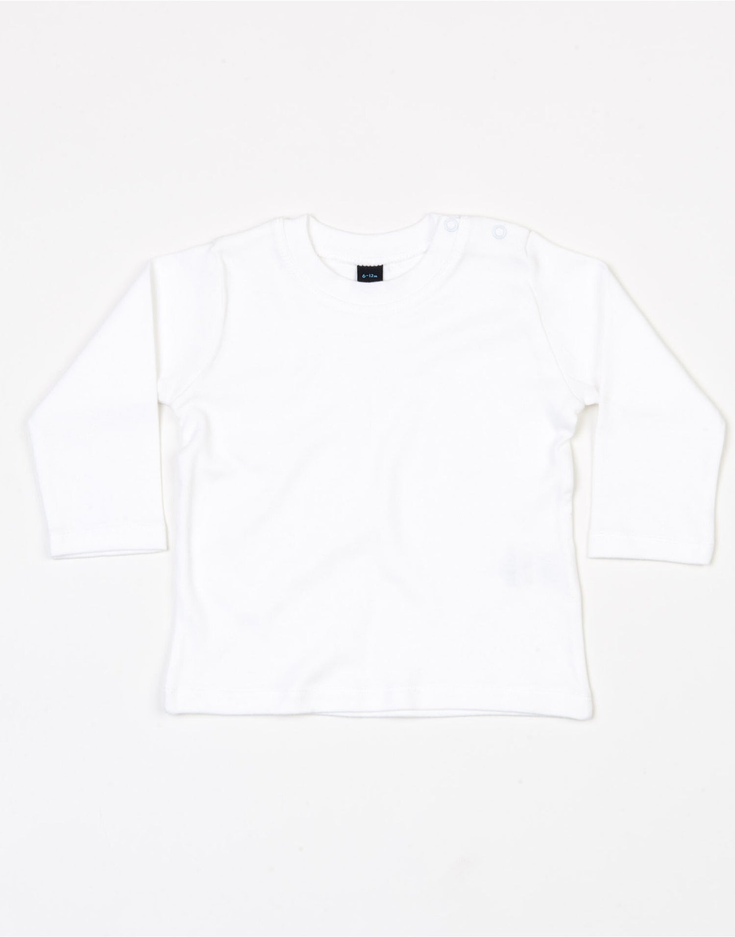 Babybugz Baby Long Sleeve T BZ11 - White - Customisable
