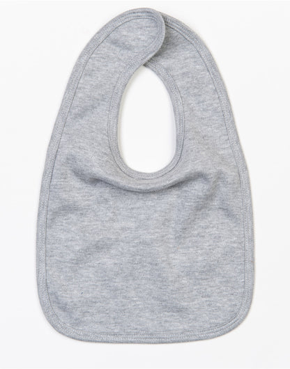 Babybugz Baby Bib BZ12 - Heather Grey Melange O S - Customisable