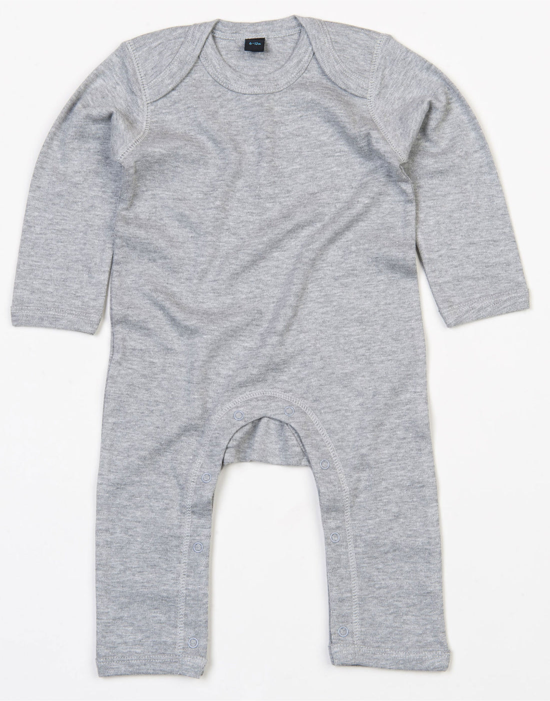 Babybugz Baby Rompasuit BZ13 - Heather Grey Melange - Customisable