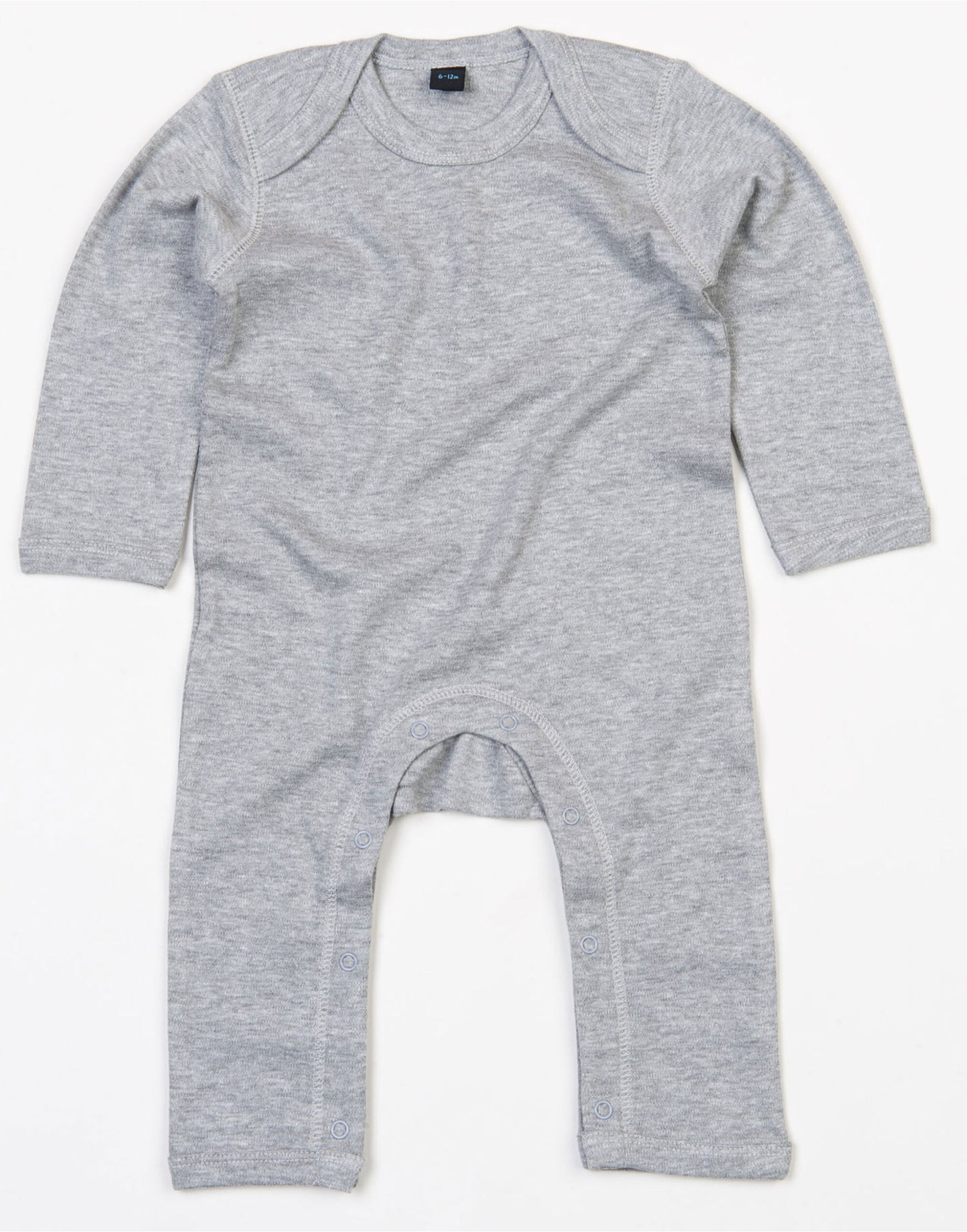 Babybugz Baby Rompasuit BZ13 - Heather Grey Melange - Customisable