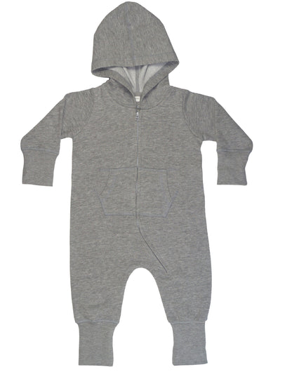 Babybugz Baby All In One bz25 - Washed Grey Melange - Customisable Babywear