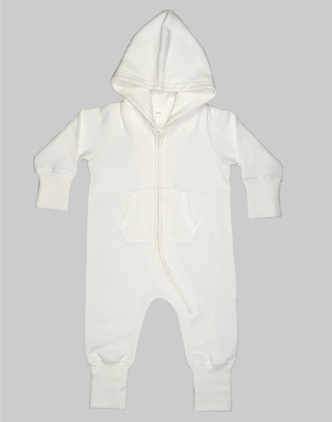 Babybugz Baby All In One bz25 - Vanilla 06-12 Months - Customisable Babywear