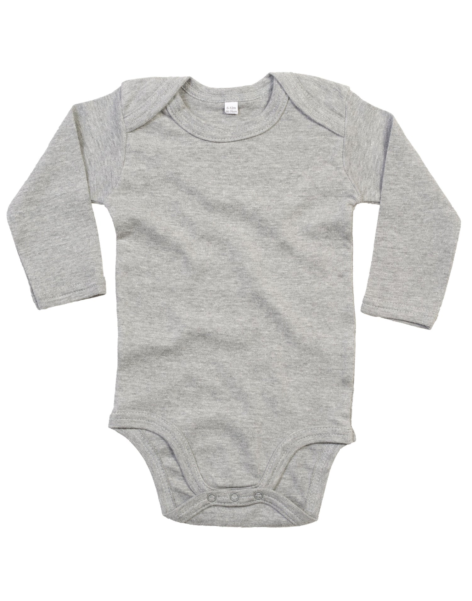 Babybugz Baby Organic L/S Bodysuit BZ30 - Heather Grey Melange - Customisable