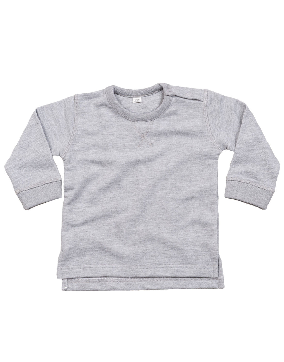Babybugz Baby Sweatshirt BZ31 - Heather Grey Melange - Customisable Sweatshirts