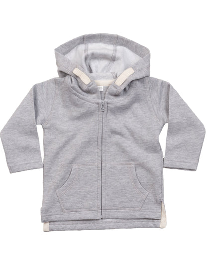 Babybugz Baby Hoodie bz32 - Heather Grey Melange - Customisable Hoodies