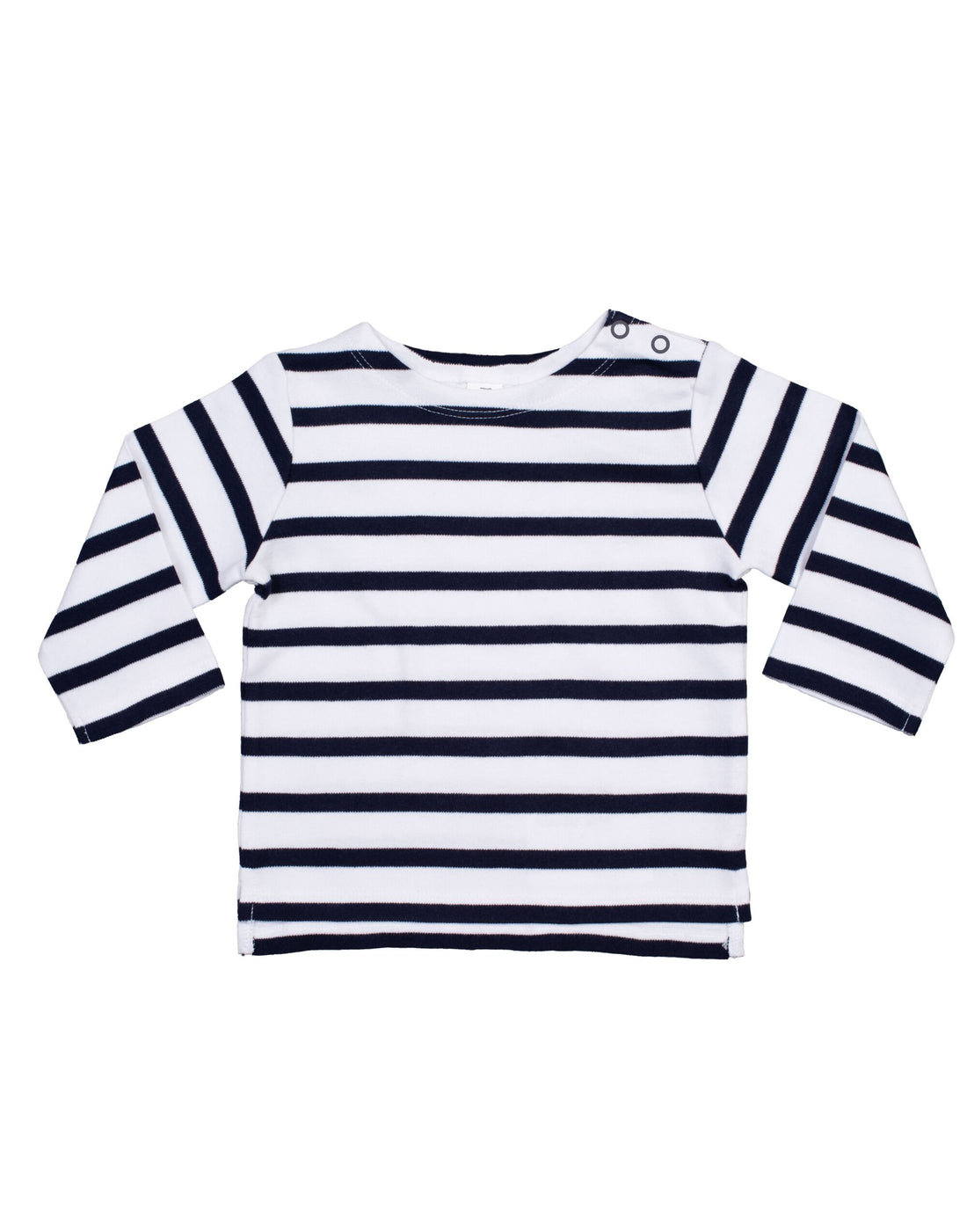 Babybugz Baby Brenton Top bz52 - White Navy - Customisable Babywear