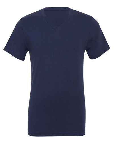 Bella Canvas Unisex Jersey SS VNeck Tee CA3005 - Navy - Customisable T-Shirts