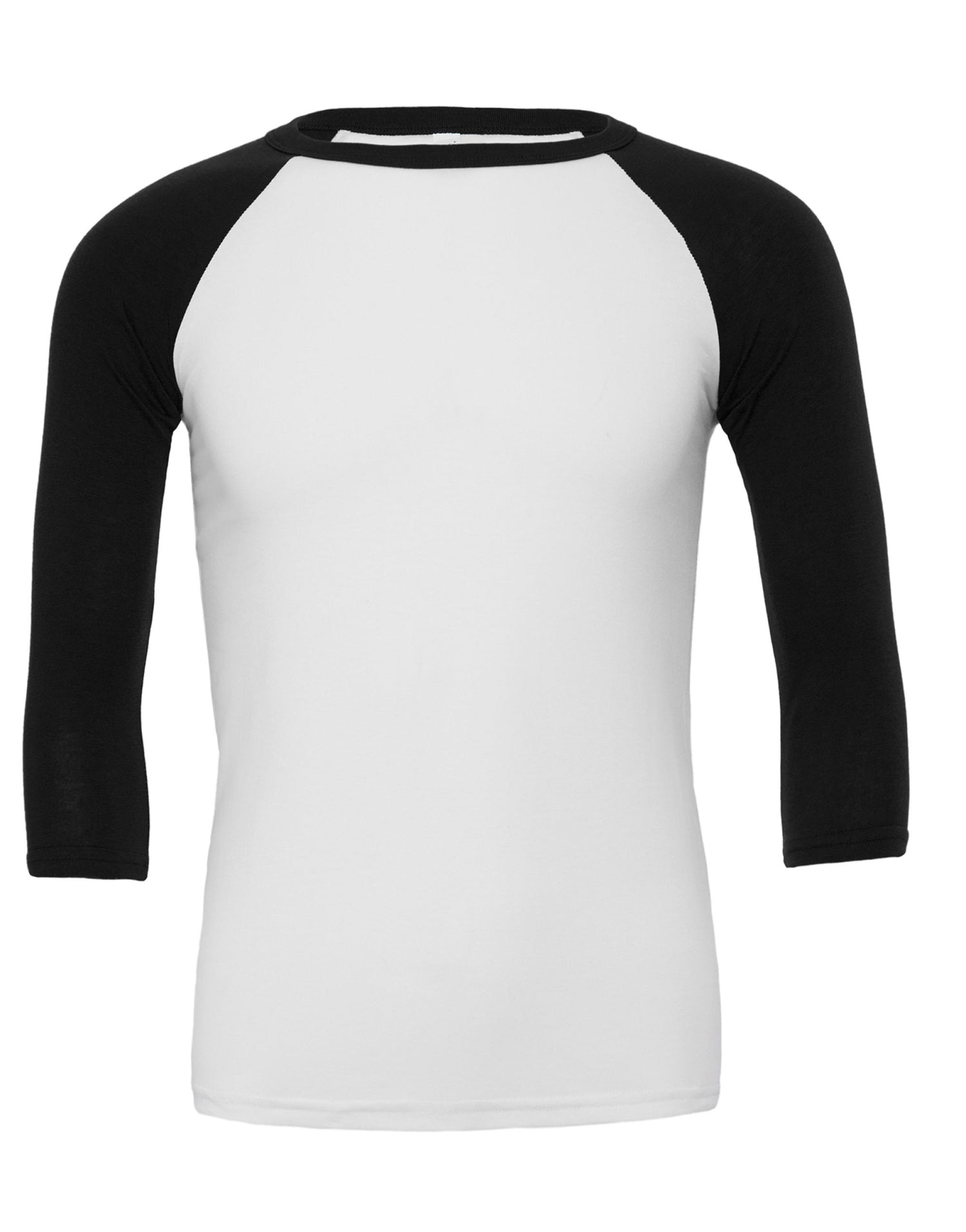 Bella Canvas Unisex 3/4 Sleeve Baseball Tee CA3200 - - Customisable