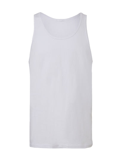 Bella Canvas Unisex Jersey Tank CA3480 - White - Customisable T-Shirts