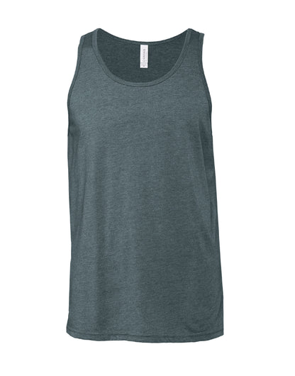 Bella Canvas Unisex Jersey Tank CA3480 - Heather Slate - Customisable T-Shirts