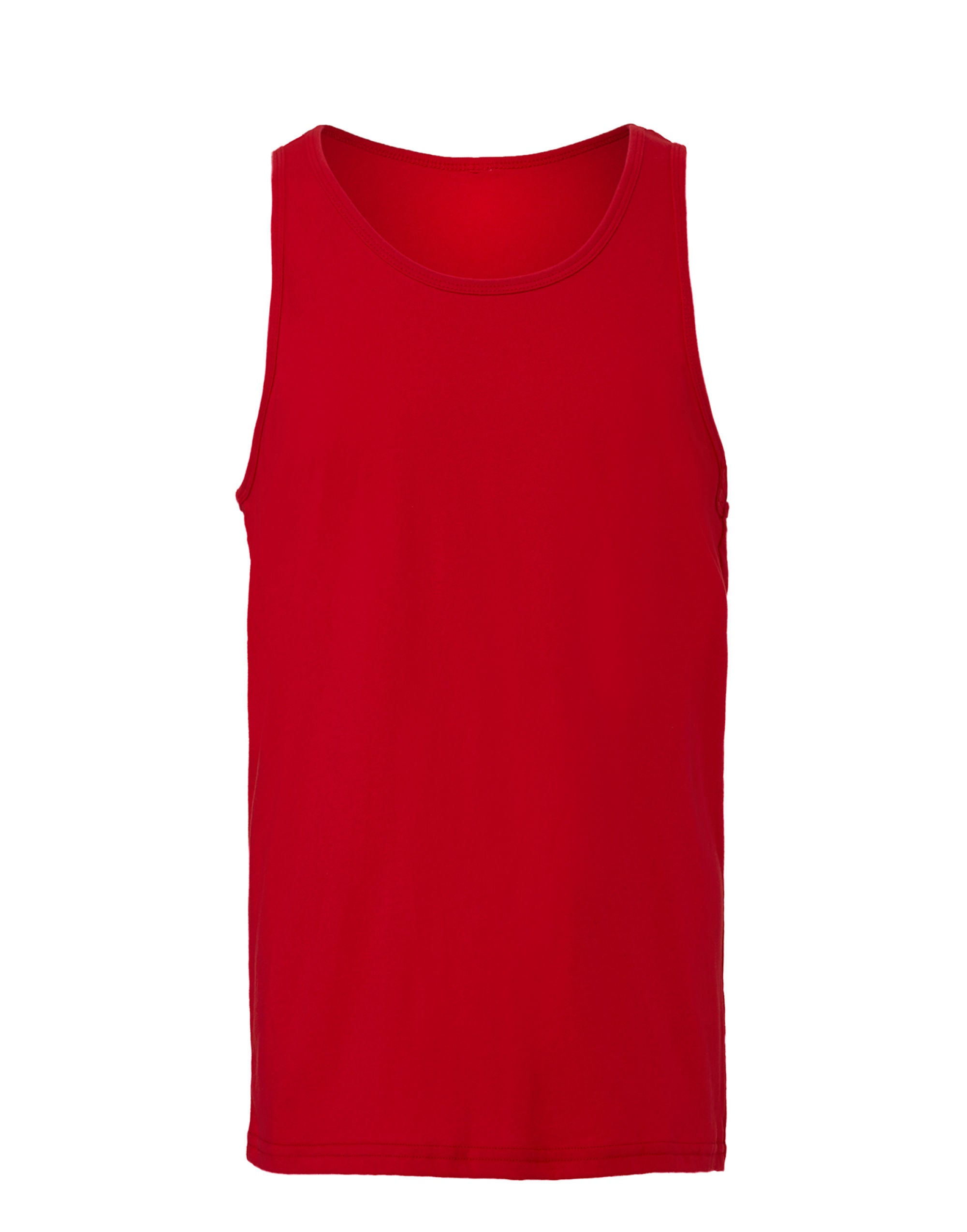 Bella Canvas Unisex Jersey Tank CA3480 - Red - Customisable T-Shirts