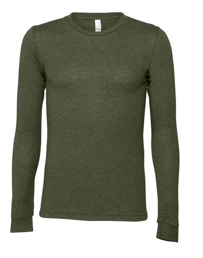 Bella Canvas Unisex Jersey LS Tee CA3501 - Military Green - Customisable