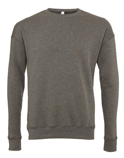Bella Canvas Unisex Drop Shoulder Fleece Sweat ca3945 - Deep Heather - Customisable Outerwear