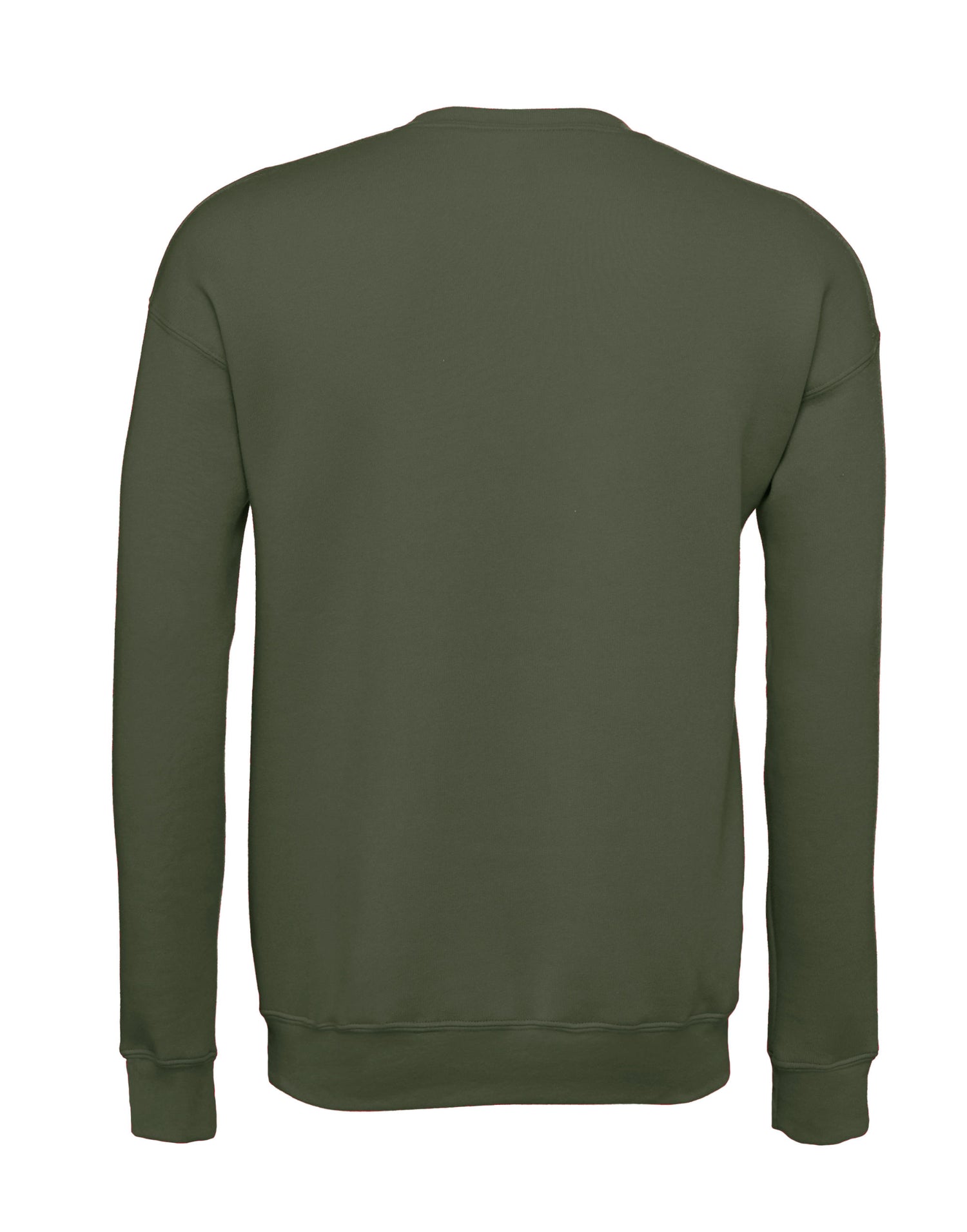 Bella Canvas Unisex Drop Shoulder Fleece Sweat ca3945 - Military Green - Customisable Outerwear