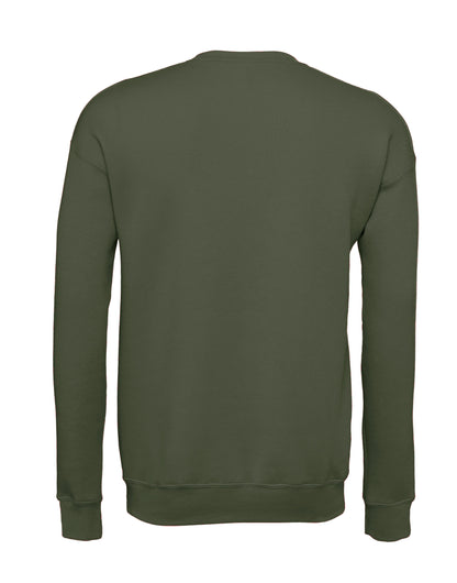 Bella Canvas Unisex Drop Shoulder Fleece Sweat ca3945 - Military Green - Customisable Outerwear