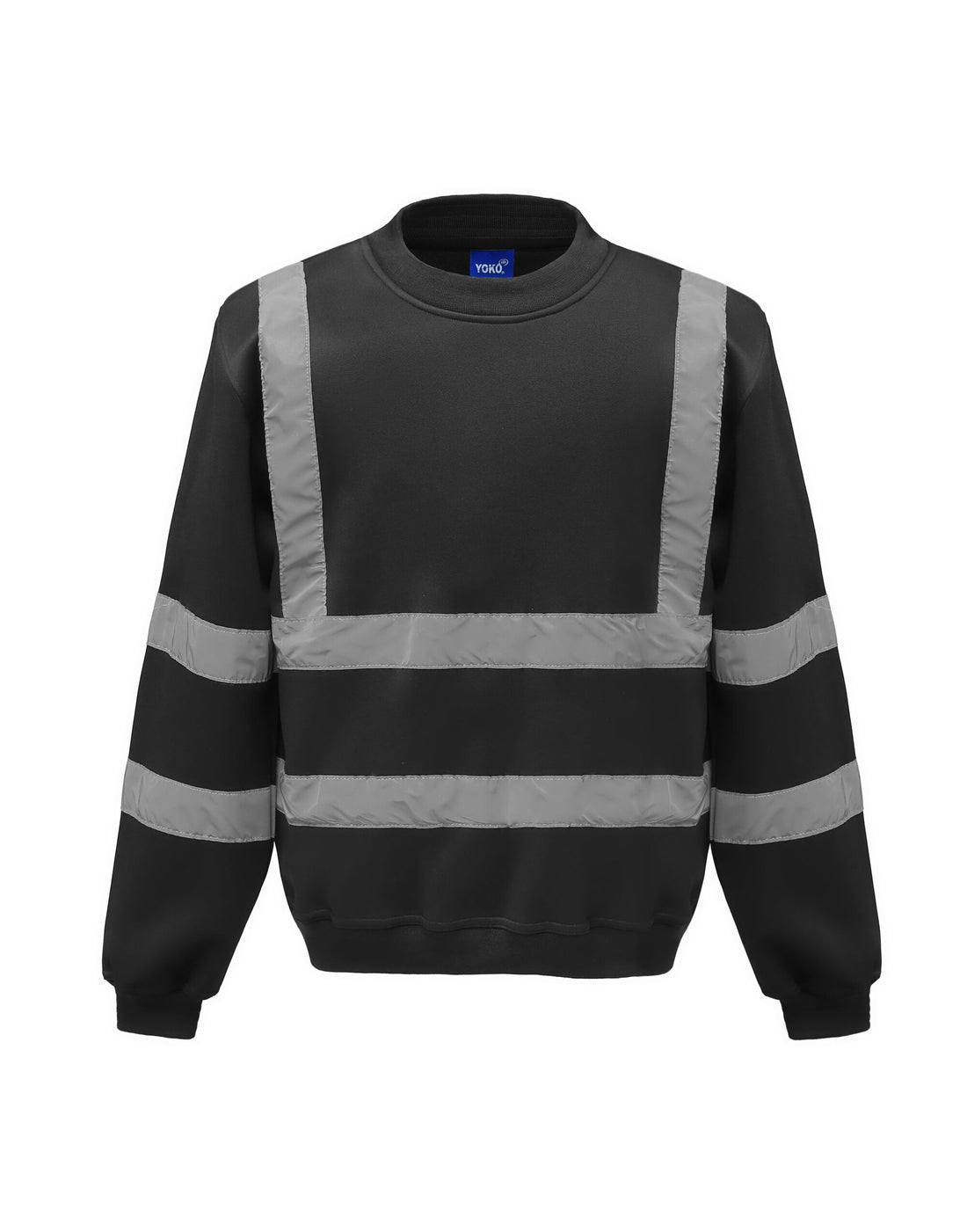 Yoko HV Heavyweight Sweatshirt hvj510 - Black - Customisable Hi-Vis Sweatshirt