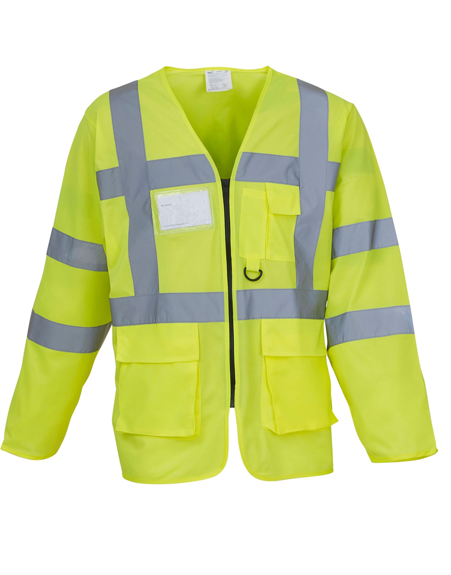 Yoko Executive Long Sleeve Waistcoat hvj800 - Hi-Vis Yellow - Customisable Safetywear