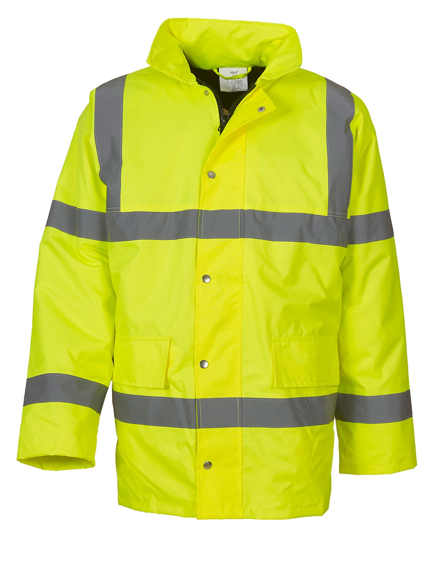 Yoko HV Road Safety Jacket hvp300 - Hi-Vis Yellow - Customisable Jacket