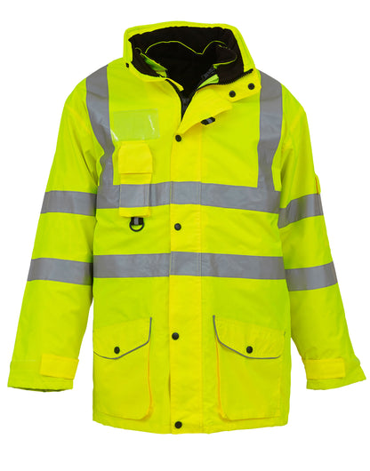 Yoko HV Multi Function 7 In 1 Jacket hvp711 - Hi Vis Yellow - Customisable Jackets