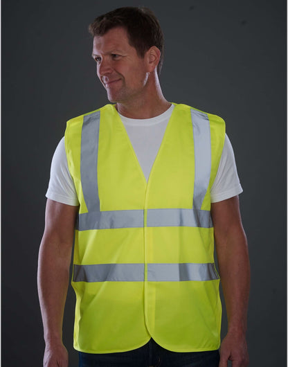 Yoko Hi-Vis Class 2 Waistcoat HVW100 - Hi Vis Orange 2XL - Customisable Hi-Vis Vest