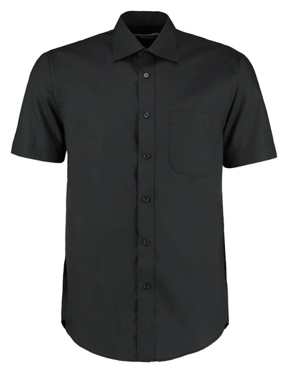 Kustom Kit Men SS Classic Business Shirt KK102 - Black - Customisable Corporate Wear