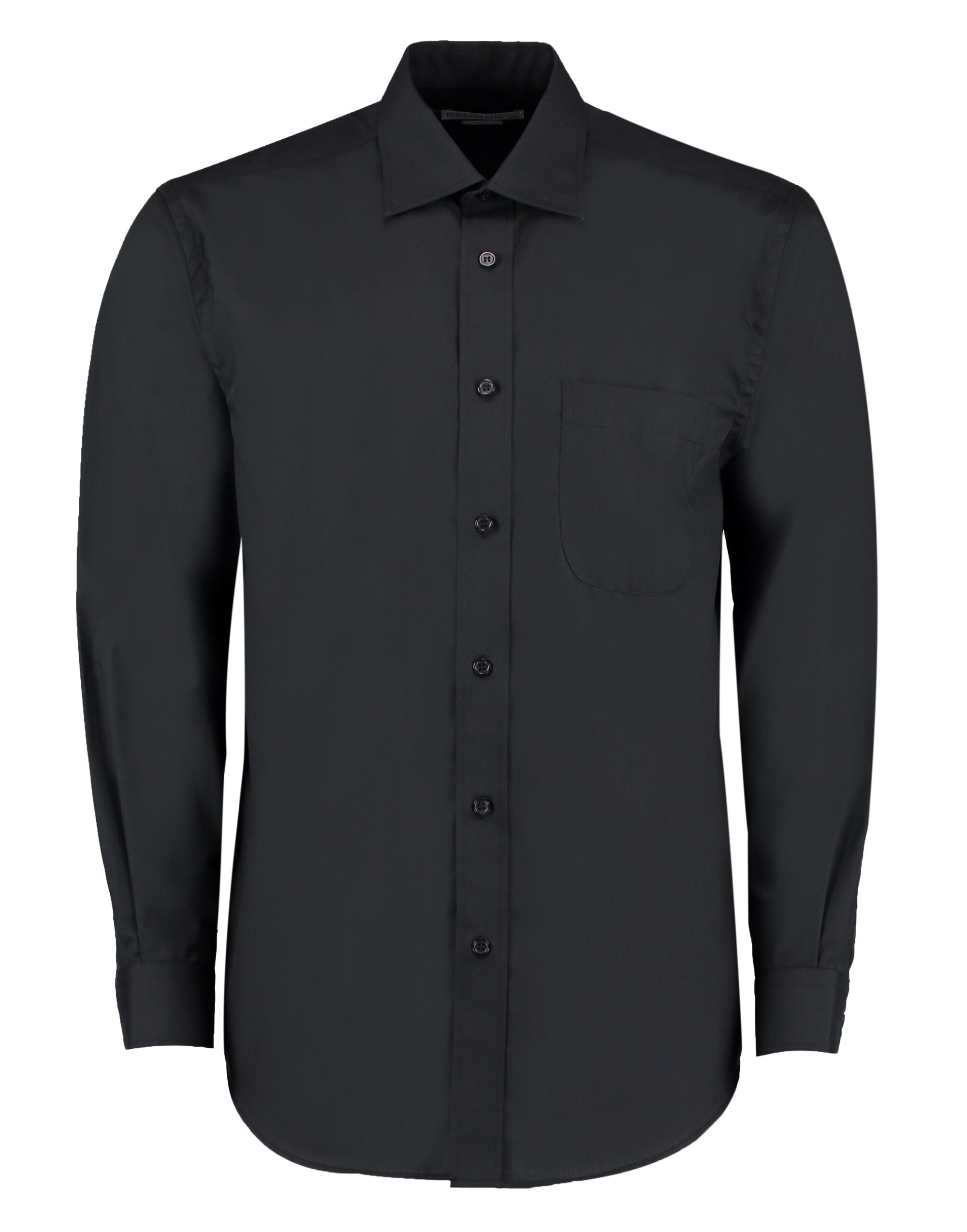 Kustom Kit Men LS Classic Business Shirt KK104 - Black - Customisable Corporate Wear