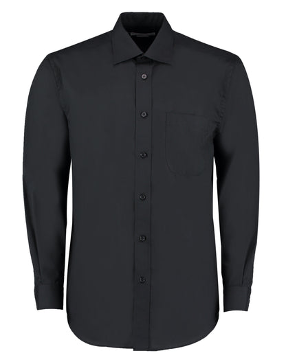 Kustom Kit Men LS Classic Business Shirt KK104 - Black - Customisable Corporate Wear