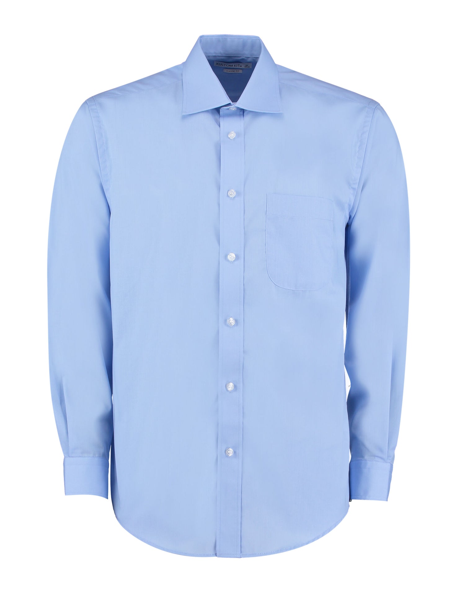 Kustom Kit Men LS Classic Business Shirt KK104 - Light Blue - Customisable Corporate Wear