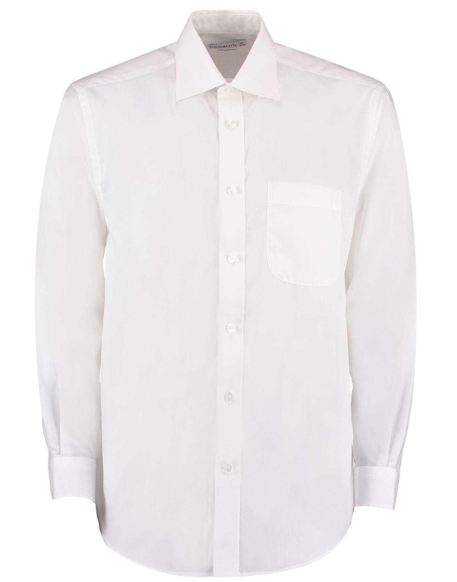Kustom Kit Men LS Classic Business Shirt KK104 - White - Customisable Corporate Wear