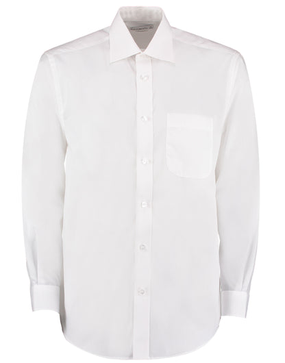 Kustom Kit Men LS Classic Business Shirt KK104 - White - Customisable Corporate Wear
