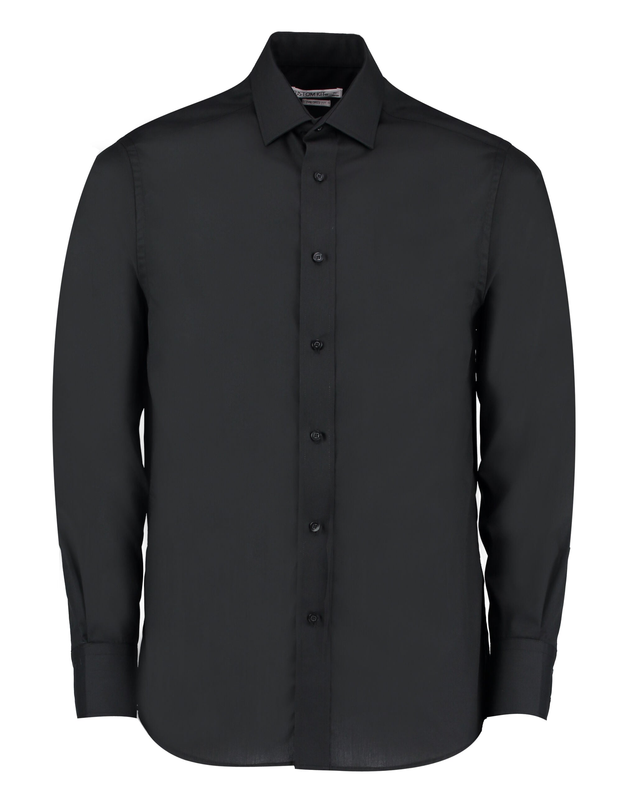 Kustom Kit Men LS Tailored Busines Shirt KK131 - Black - Customisable Corporate Wear