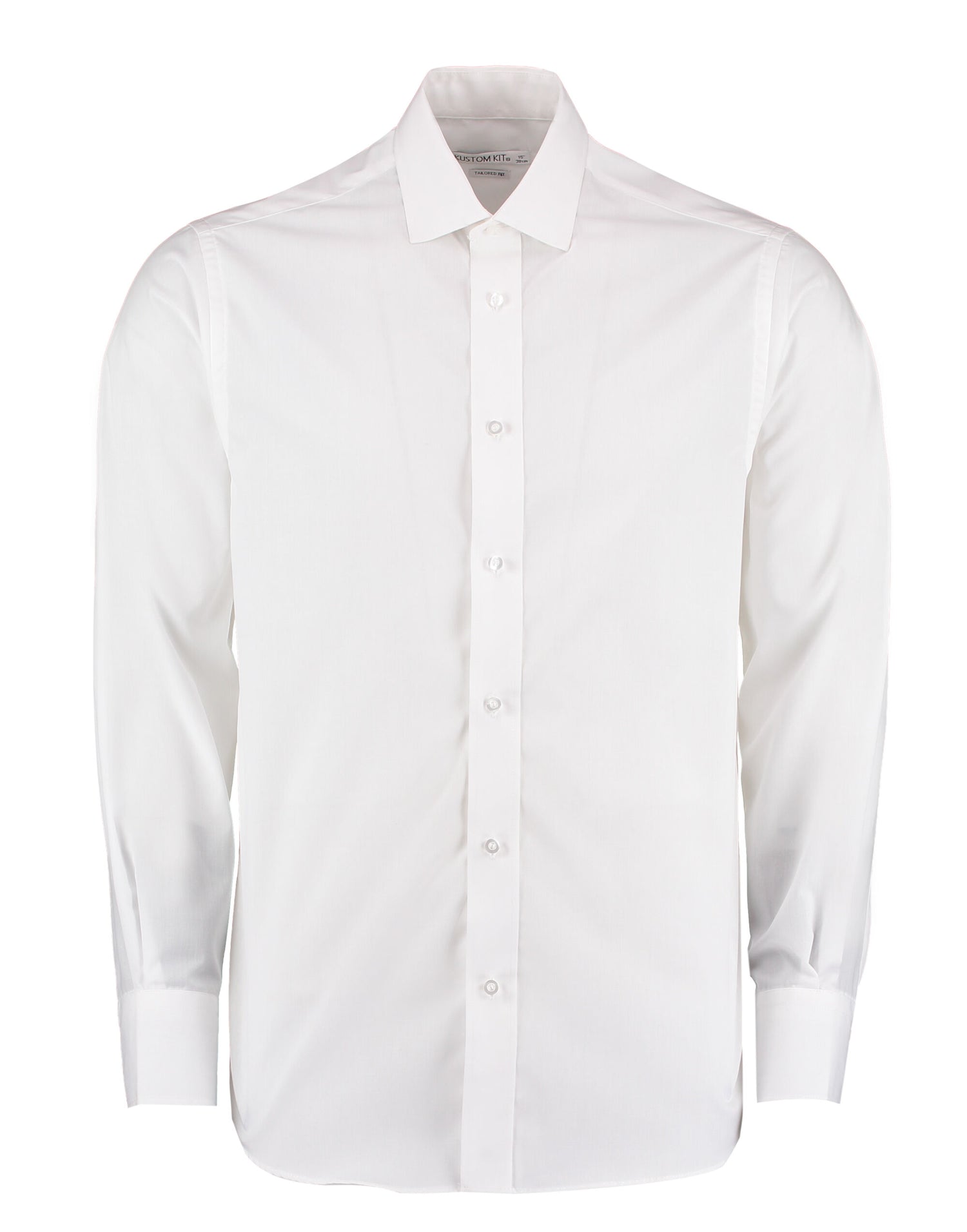 Kustom Kit Men LS Tailored Busines Shirt KK131 - White - Customisable Corporate Wear