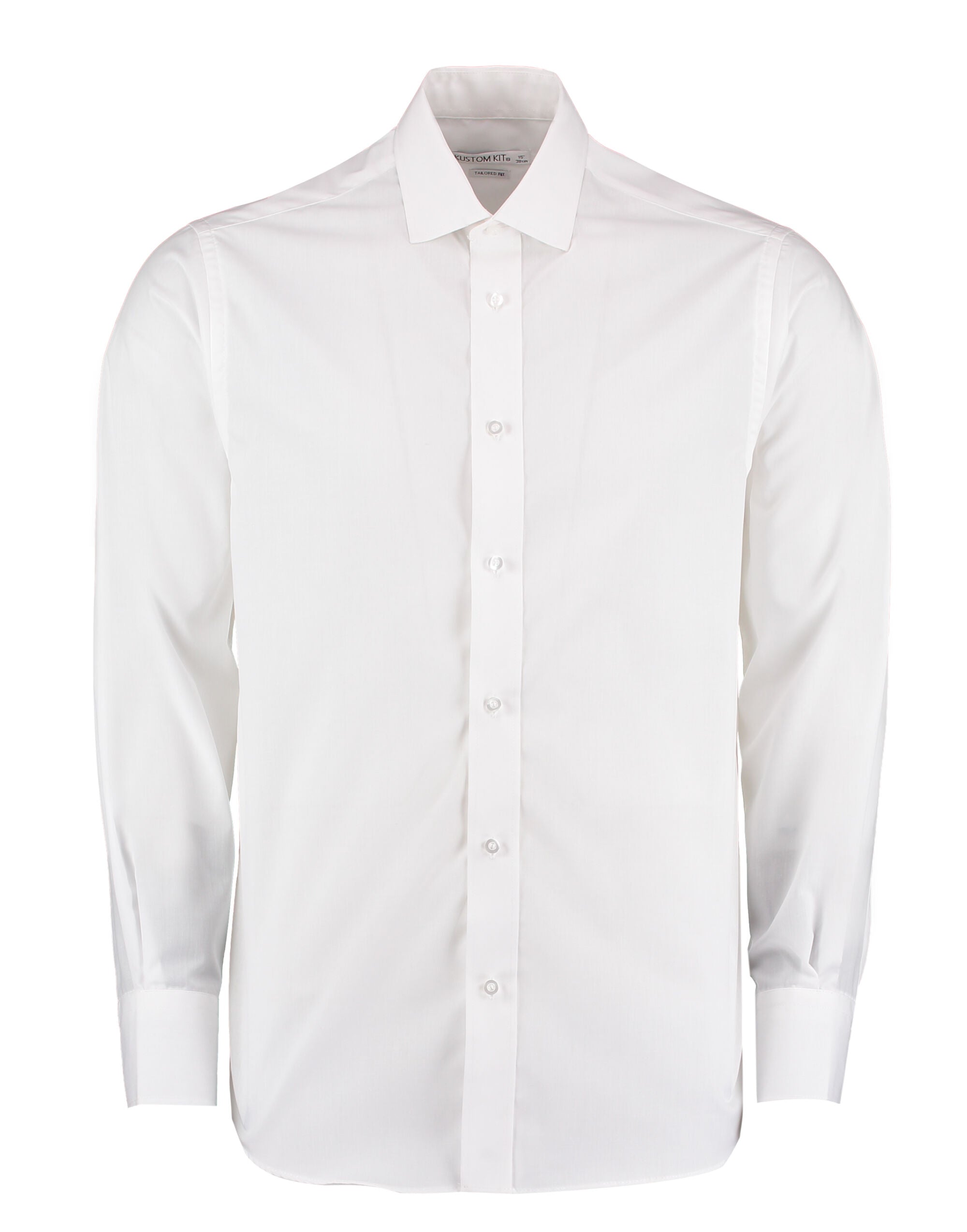 Kustom Kit Men LS Tailored Busines Shirt KK131 - White - Customisable Corporate Wear