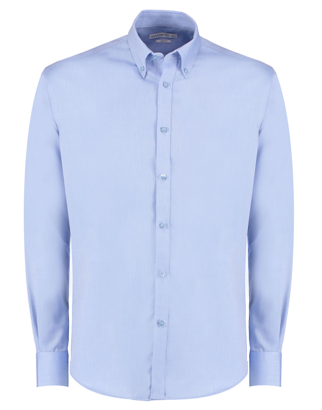 Kustom Kit Men LS Slim Oxford Twil Shirt KK139 - Light Blue - Customisable Corporate Wear