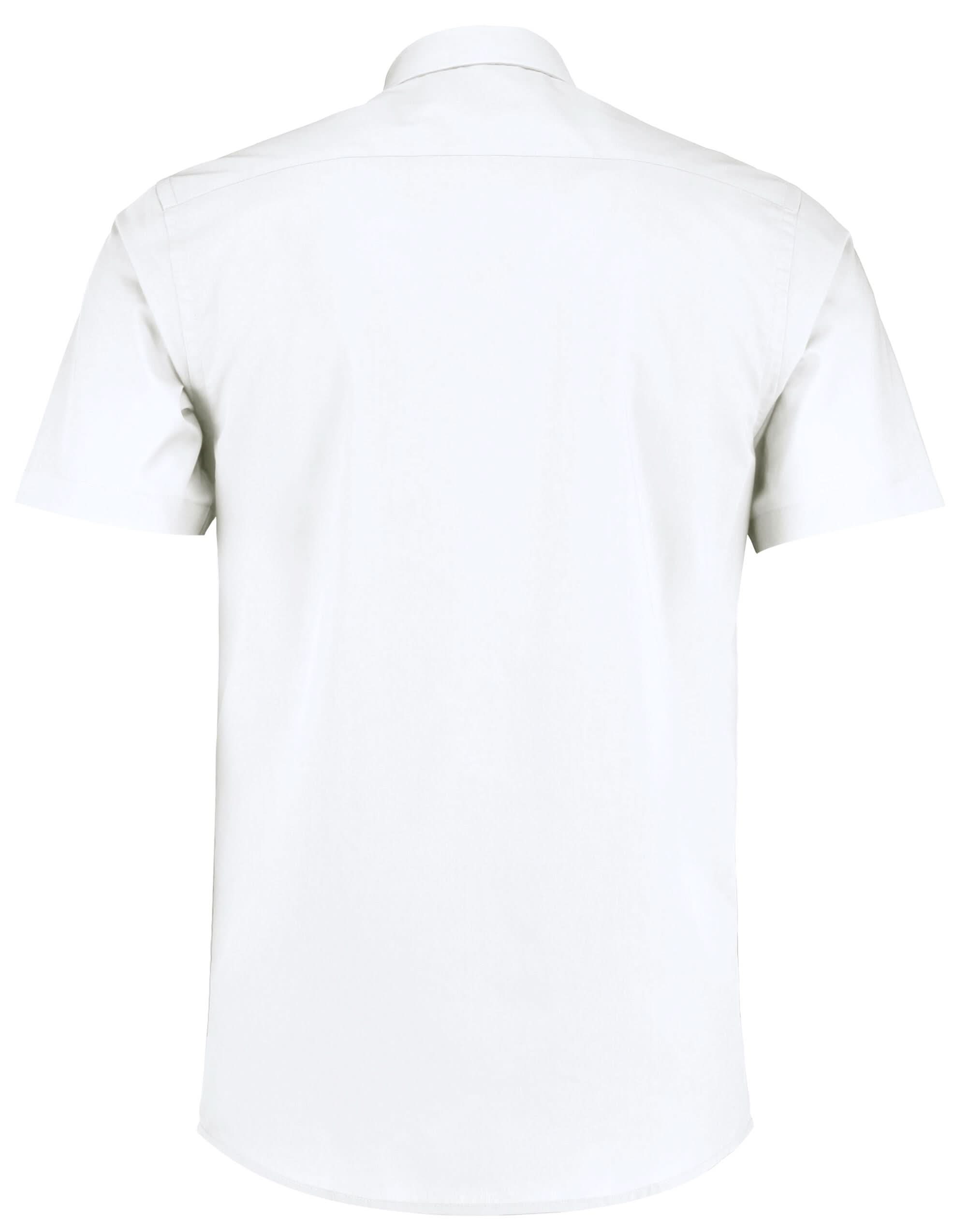 Kustom Kit Mens SS Tailored Poplin Shirt KK141 - White - Customisable Corporate Wear