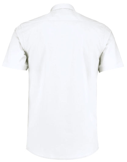 Kustom Kit Mens SS Tailored Poplin Shirt KK141 - White - Customisable Corporate Wear