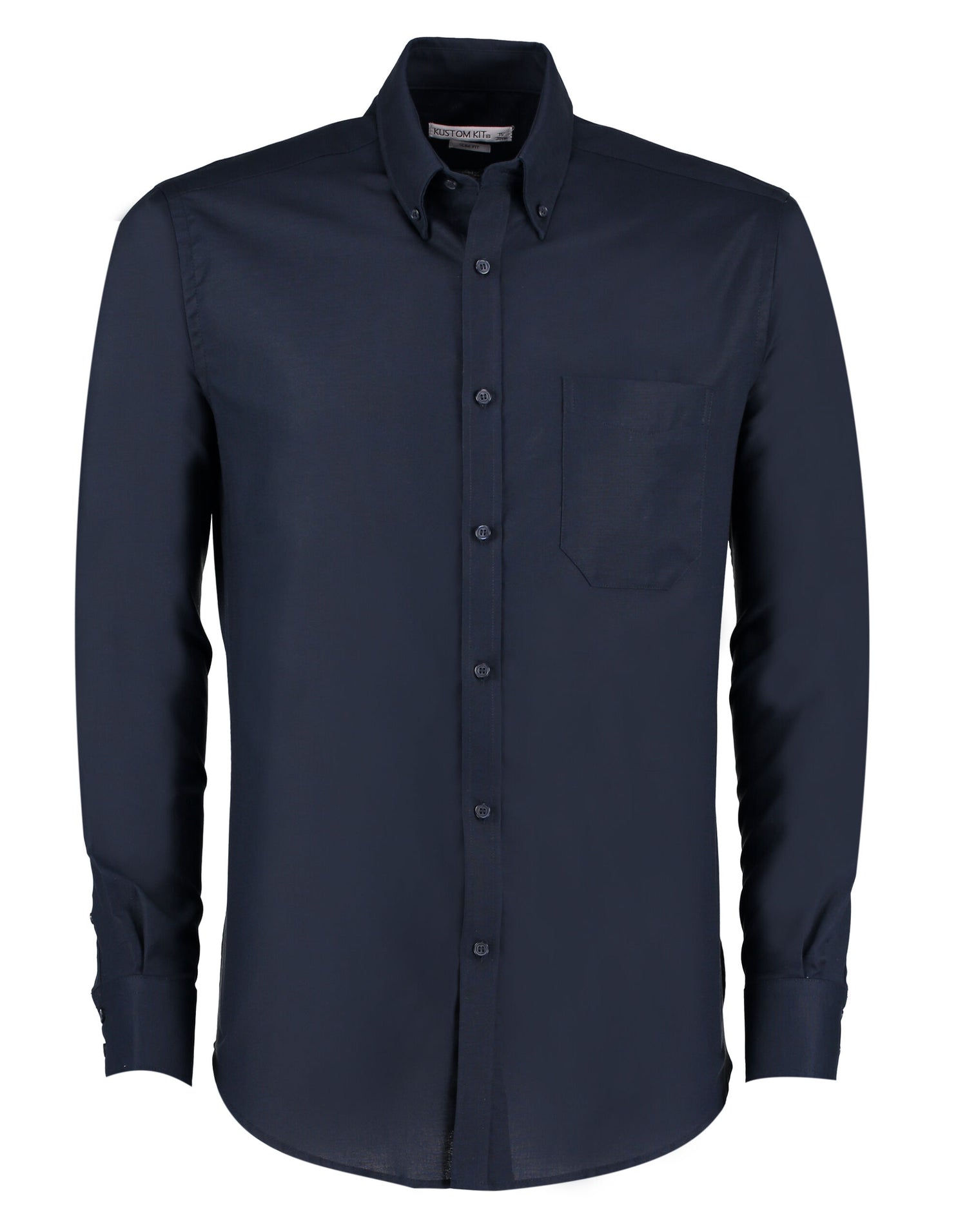 Kustom Kit Mens LS Slim Workwear Shirt KK184 - Navy - Customisable Corporate Wear