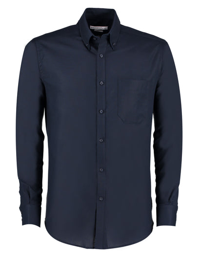 Kustom Kit Mens LS Slim Workwear Shirt KK184 - Navy - Customisable Corporate Wear