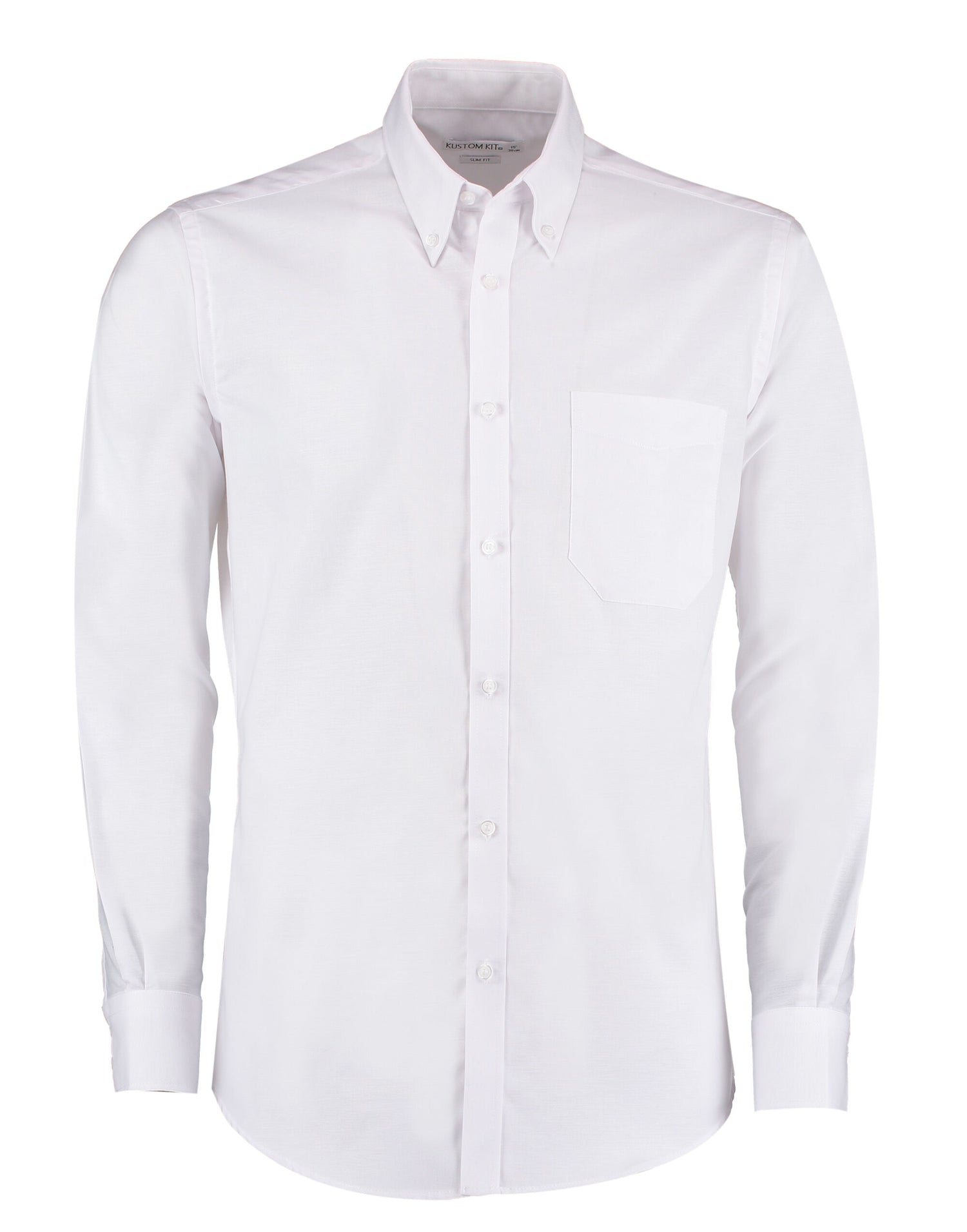 Kustom Kit Mens LS Slim Workwear Shirt KK184 - White - Customisable Corporate Wear